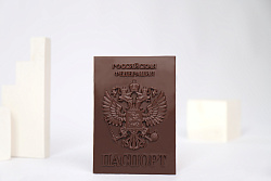 Фигура из тёмного шоколада «Паспорт»